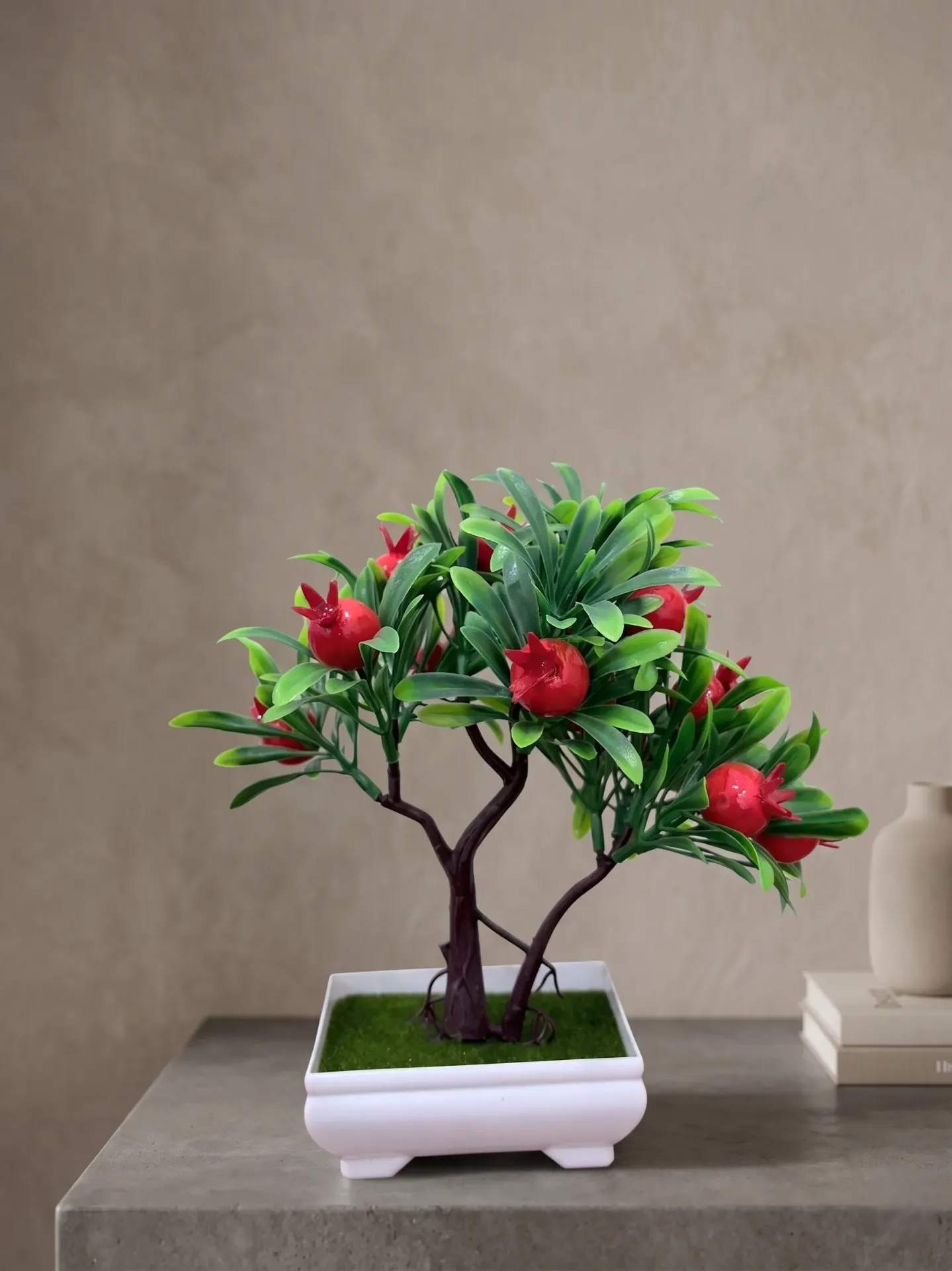 Artificial Fruit Bonsai Plant (Pomegranate, 1 pcs)