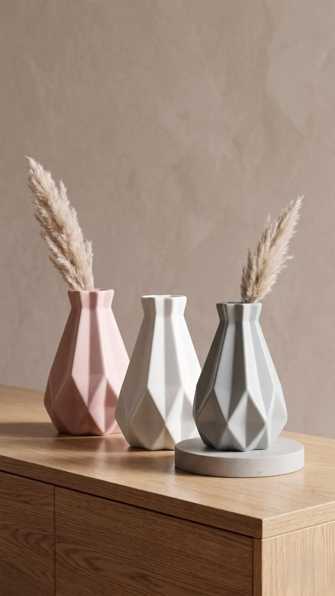 Premium Plastic Vase (Design 2) (Mix Color) (design (1))