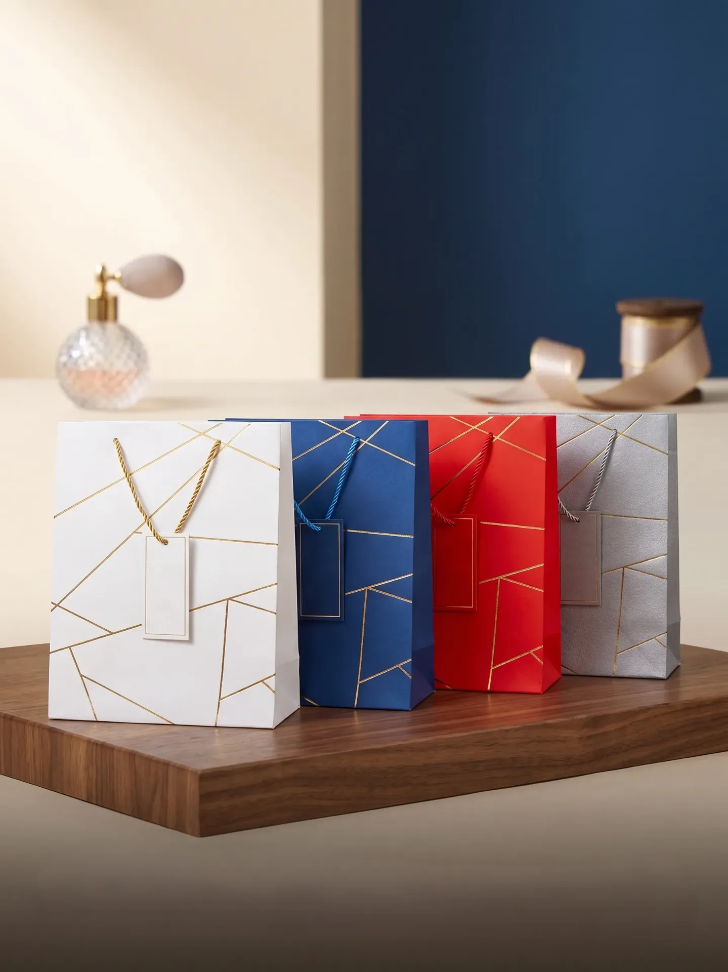 Gift Bag ( 4 colours mix pack - 3552) (Large) (6 pcs)